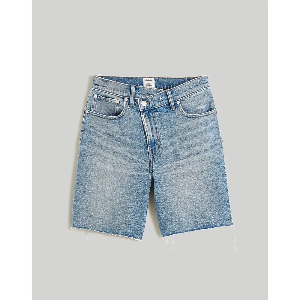 NWT Madewell × Molly Dickson Crossover Baggy Jean Shorts in Murdock Wash, 23